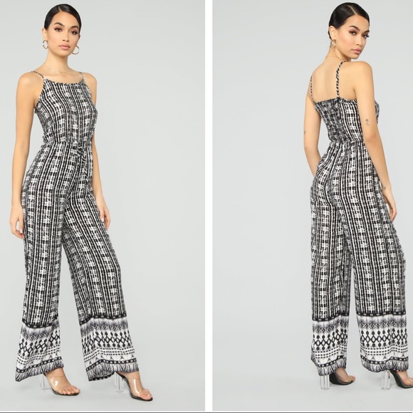 Fashion Nova Pants - Fashion Nova Patterned Jumpsuit